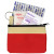 Custom Key Ring Zippered First Aid Pouch (Standard Vinyl) - Red/Khaki Beige