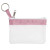 Custom Tropical Pearl Zip Purse - Pink/Pearl White