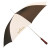 Custom School Golf Umbrella - Brown/White 