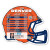 Custom Football Helmet Schedule Magnet - Multicolor