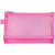 Custom The Net Tote Cosmetic Bag - Pink with Clear