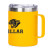 Custom 14 oz. Powder Coated Campfire Mug Copper Lining - Yellow Side View