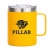 Custom 14 oz. Powder Coated Campfire Mug Copper Lining - Yellow 