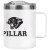Custom 14 oz. Powder Coated Campfire Mug Copper Lining - White