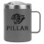 Custom 14 oz. Powder Coated Campfire Mug Copper Lining - Gray 