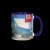 Custom Barcelona 11 oz Two Tone Mugs - Inner Handle color - Navy Blue