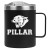 Custom 14 oz. Powder Coated Campfire Mug Copper Lining - Black