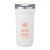 Custom Catone 20 oz Recycled Vacuum Tumbler with Slider Lid - White - Front View