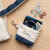 Custom 12 oz. Recycled Cotton Mini Tote Bag Charm - Natural with Navy Lifestyle View  