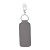 Custom Lip Balm Holder Bottle Charm - Gray Back View 