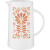 Custom 67 oz Wasser Glossy White Ceramic Pitcher - White