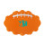 Custom Football Shape Push Pop Fidget Toy - Orange