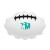 Custom Football Shape Push Pop Fidget Toy - White