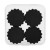 Custom MagGrip Silicone Fidget Magnets - Black 