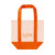 Custom Mini TJ Dual Pocket Canvas Tote - Orange 