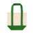Custom Mini TJ Dual Pocket Canvas Tote - Green 
