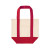 Custom Mini TJ Dual Pocket Canvas Tote - Red Front View 