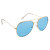 Custom Aviator Sunglasses - UVA And UVB Protection - Transparent blue
