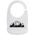 Custom Colored Silicone Baby Bib - White Multicolor Sprinkles