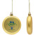 Custom Let It Snow Shatter-Resistant Flat Round Ornament - Gold