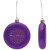 Custom Let It Snow Shatter-Resistant Flat Round Ornament - Purple