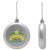 Custom Let It Snow Shatter-Resistant Flat Round Ornament - Silver