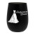 Custom 12 oz. Recycled Stainless Wine Glass - Black