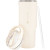 Custom 32 oz Cream HydroJug Traveler Sport Copper-Insulated Double-Wall Travel Tumbler - Engraved - Open Cap View 