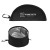 Custom rPET Foldable Dog Food Bowl With Carabiner - Black