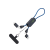 Custom Wrist Strap Power Delivery Recycled 65 W Charging Cable - Blue With Black 
