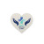 Custom Expand-It Sponge Heart - White