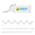 Custom Folding Ruler Keychain - White