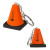 Custom Construction Cone Stress Reliever Keychain - Orange with black