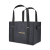 Custom Recycled Non-Woven Collapsible Box Tote - Black Side View 