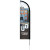 Custom 8' Single Reverse Portable Half Drop Banner with Hardware Set