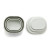 Custom Silicone Storage Container, Set of 3 - Grey Open View 