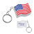 Custom Patriotic American Flag Shape Stress Ball Keychain