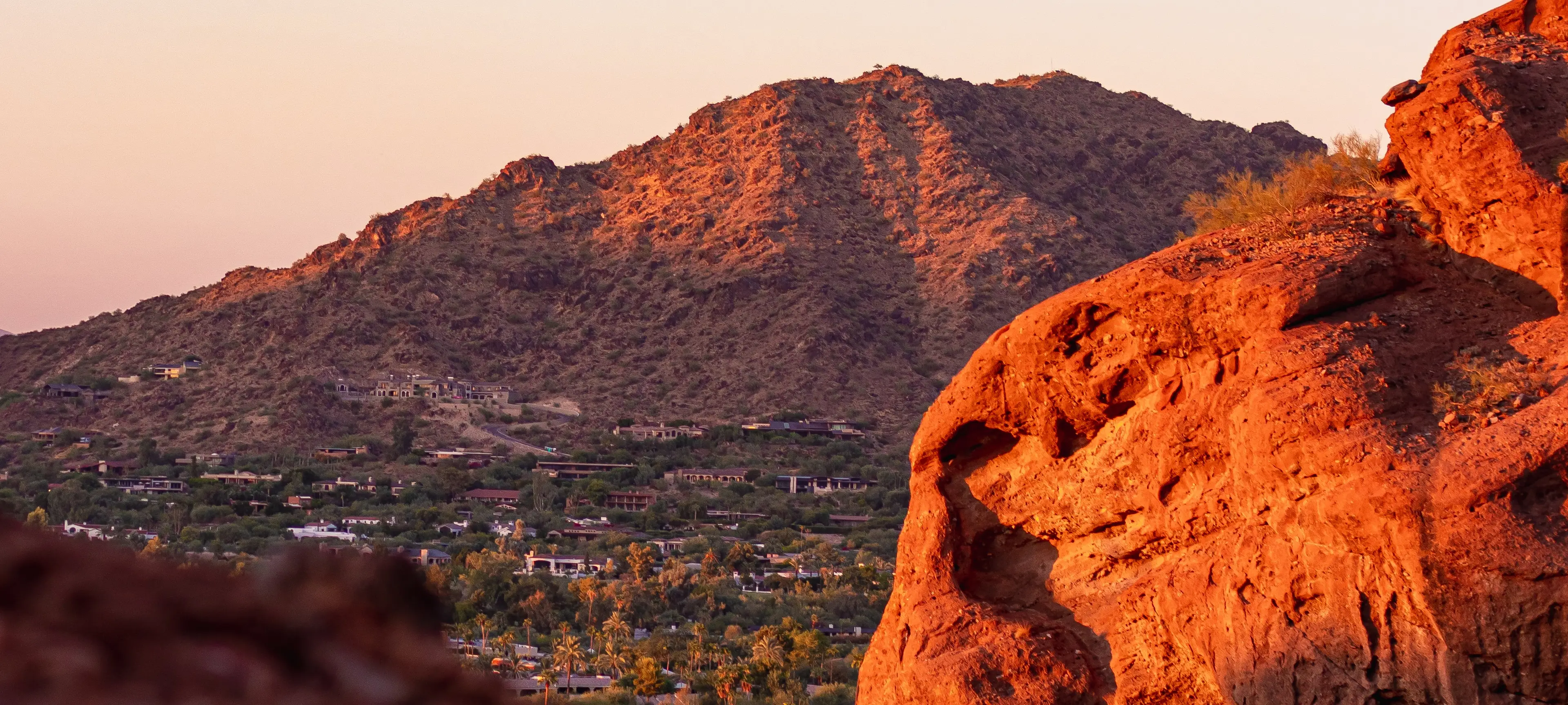Paradise Valley, Arizona at sunset.