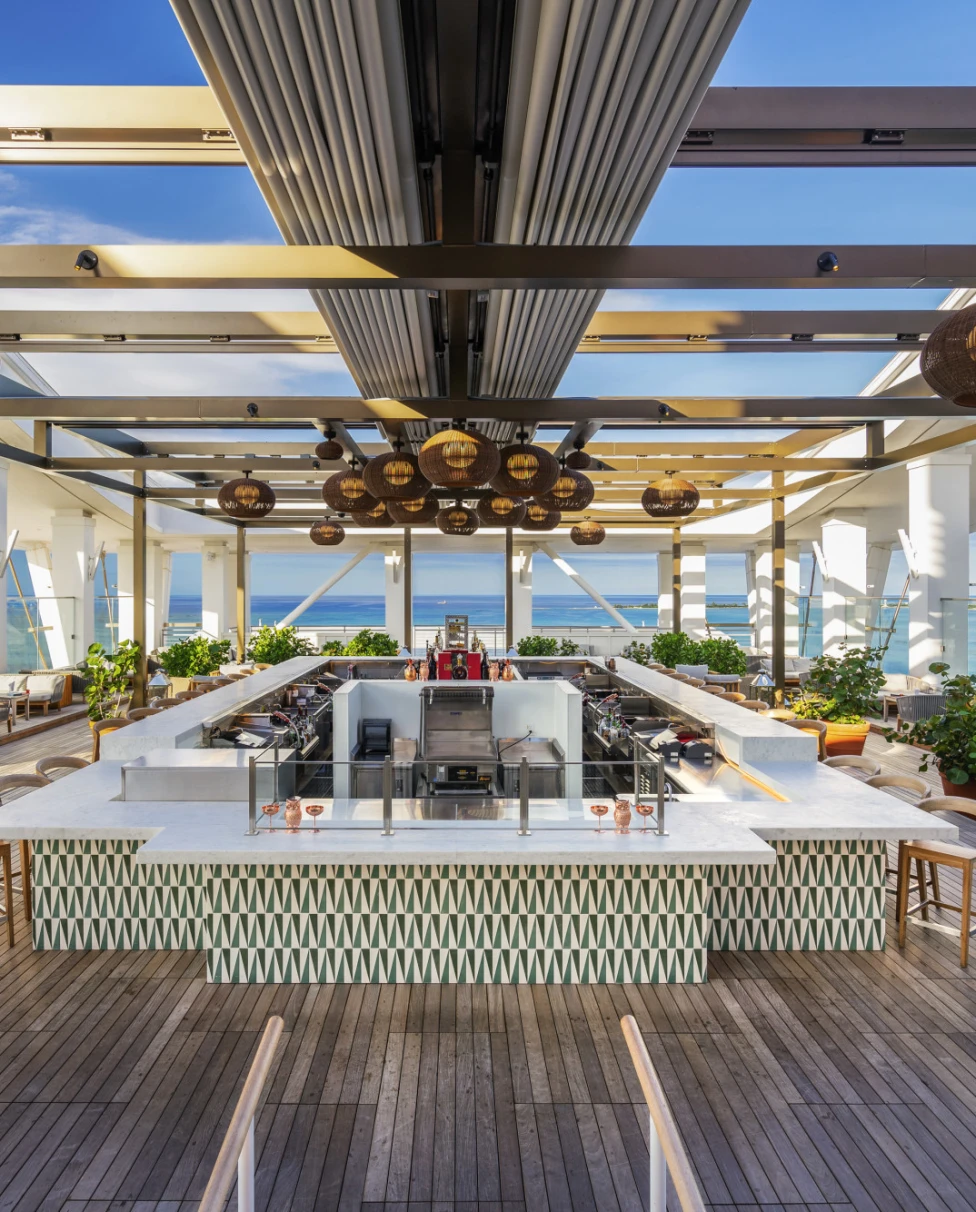 Caribbean beachside restaurant
