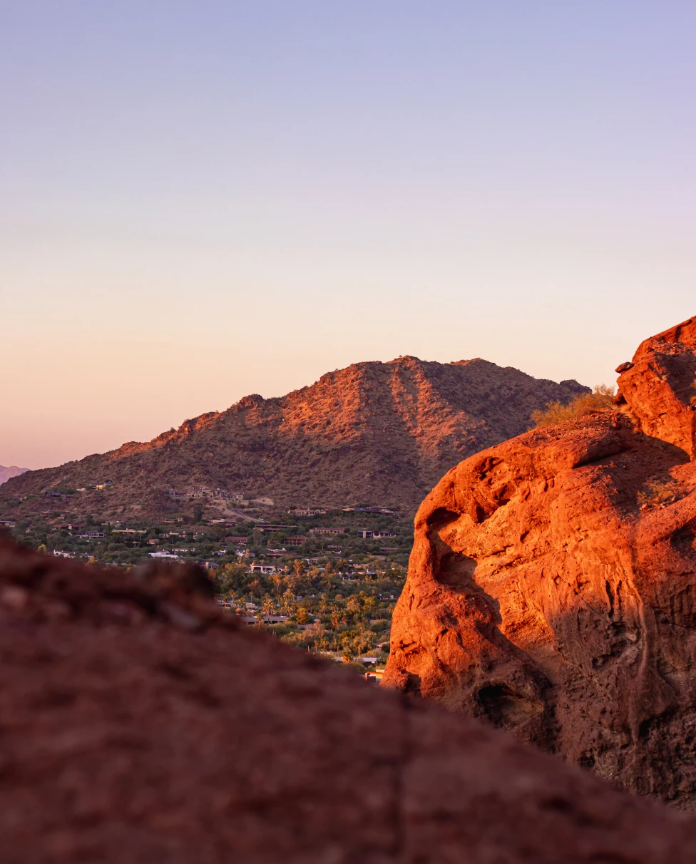 Paradise Valley, Arizona at sunset.