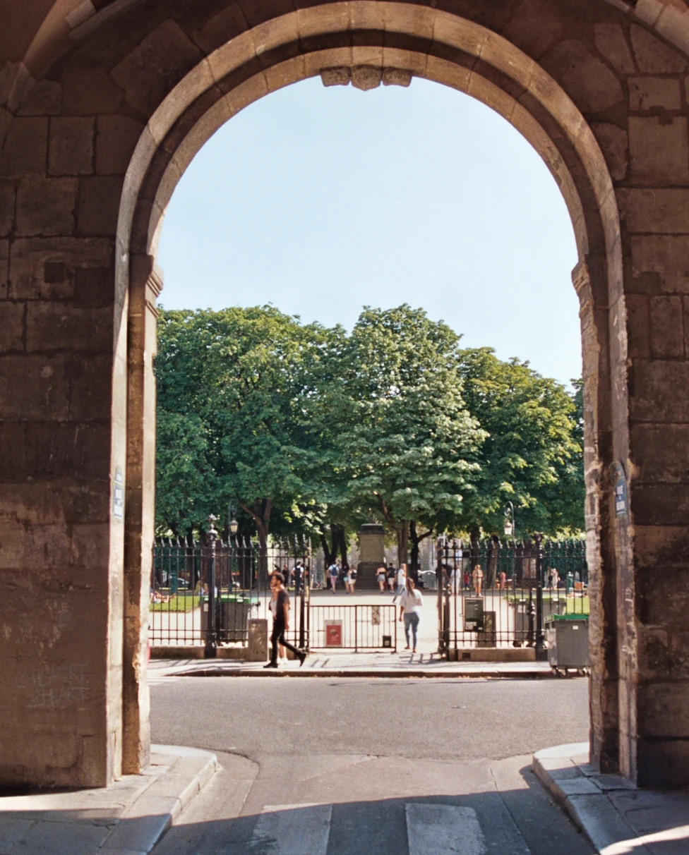 archway leads to park