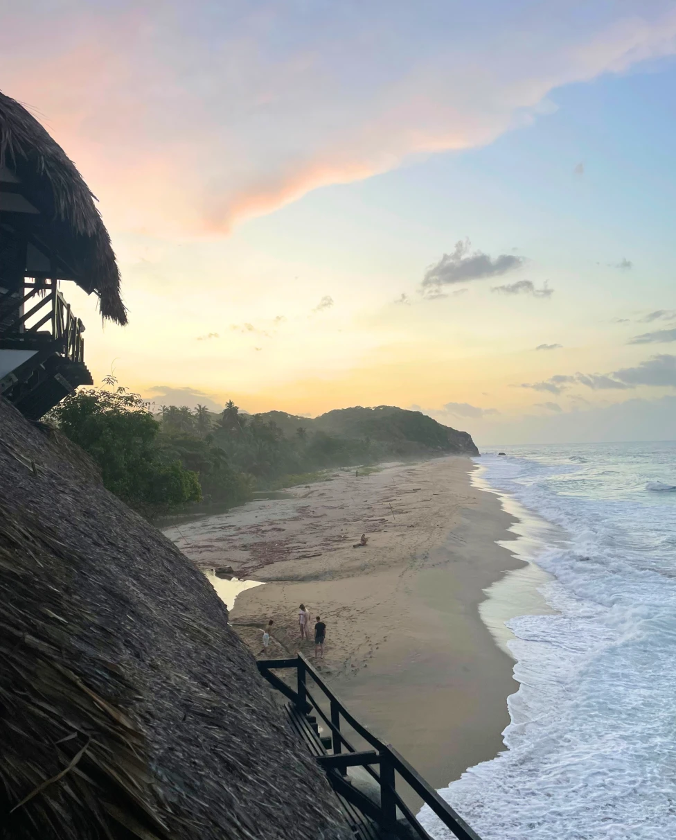 A relaxing view of the coast of Colombia.