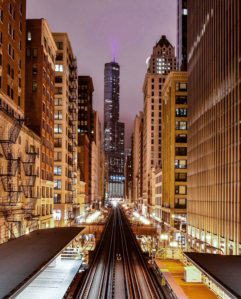 Prague street at night