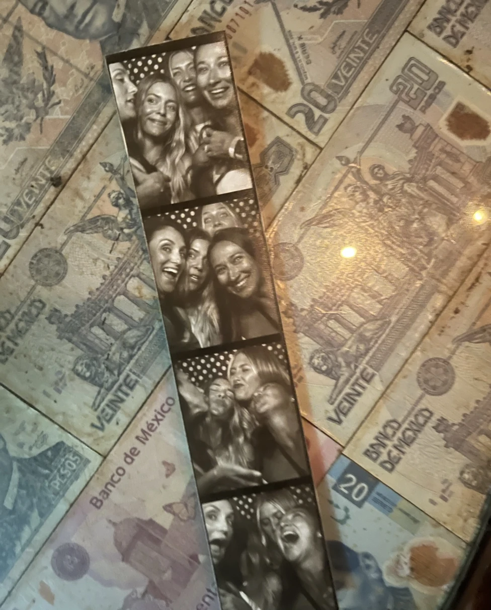 A photo strip from a photo booth