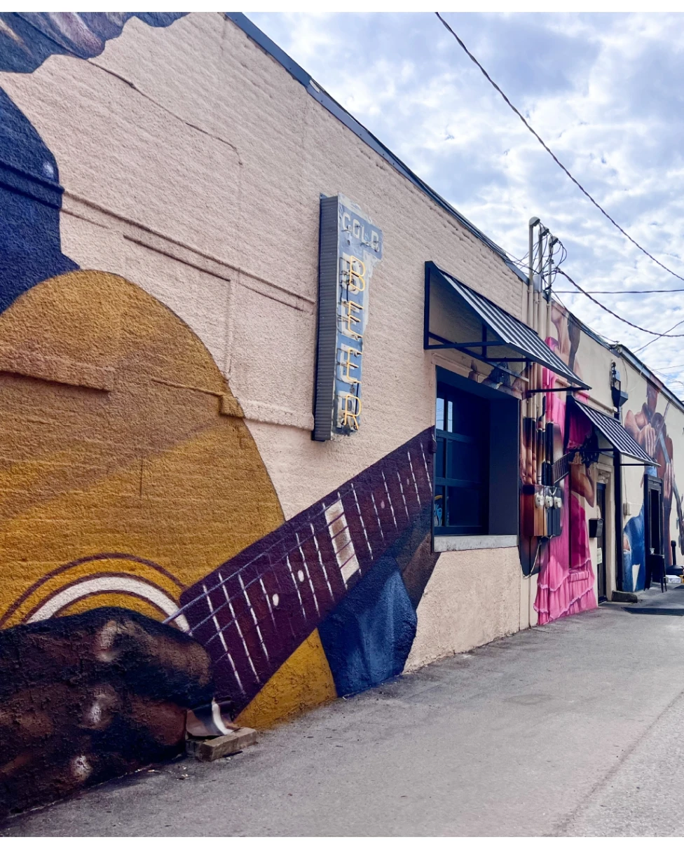 Street view daytime Bentonville Art