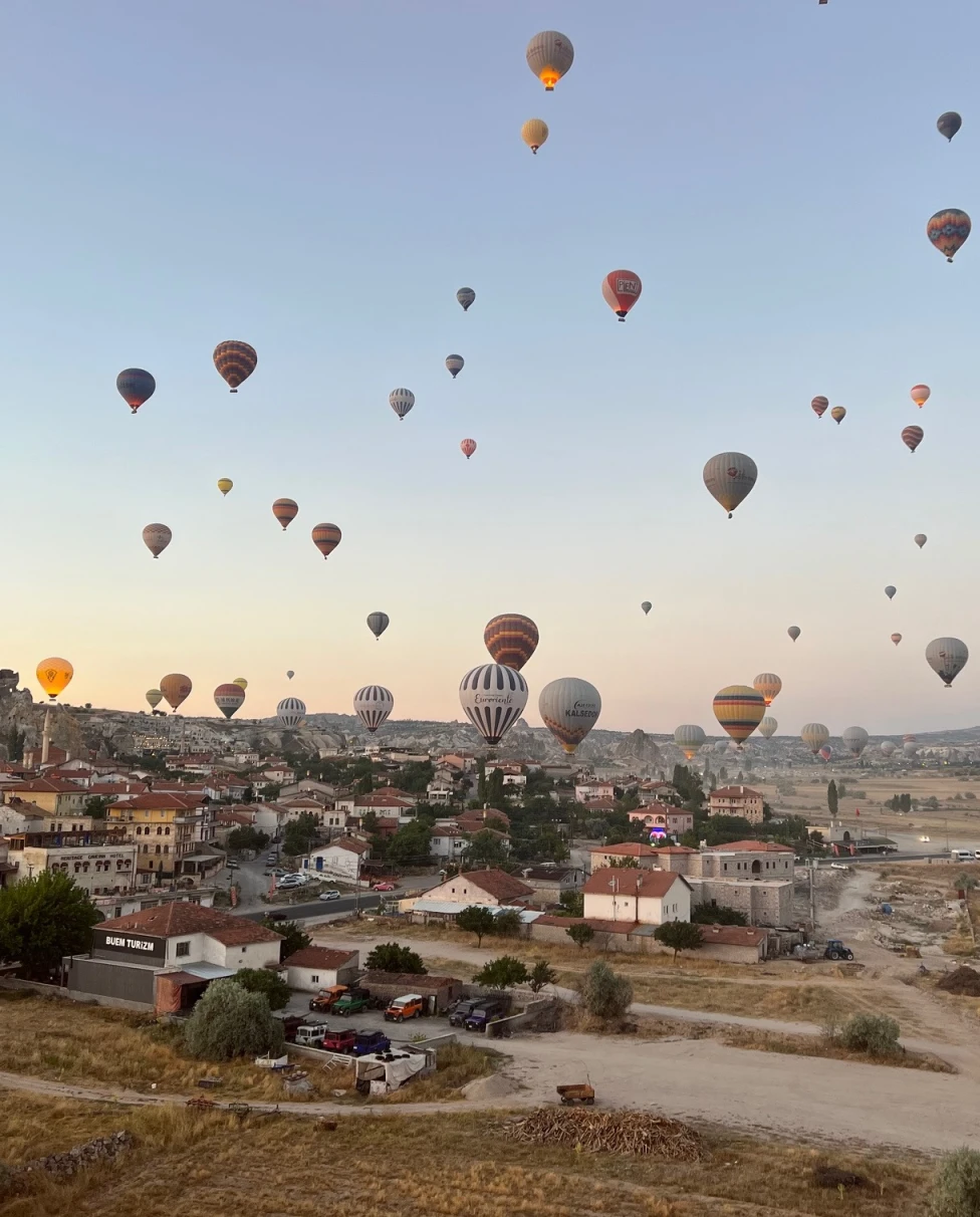 A lot of Hot Air Balloons in the sky.
