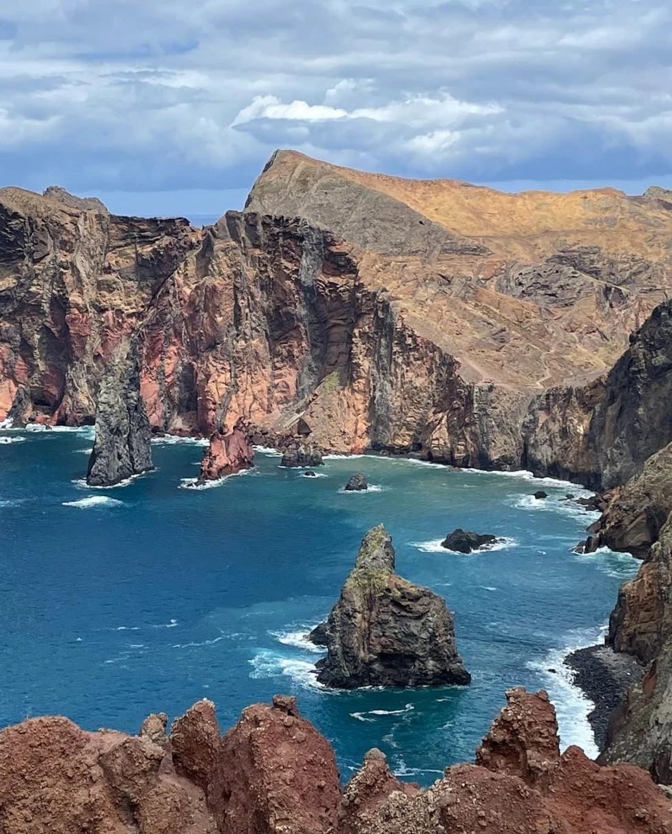 Rocks within the sea in Madeira.