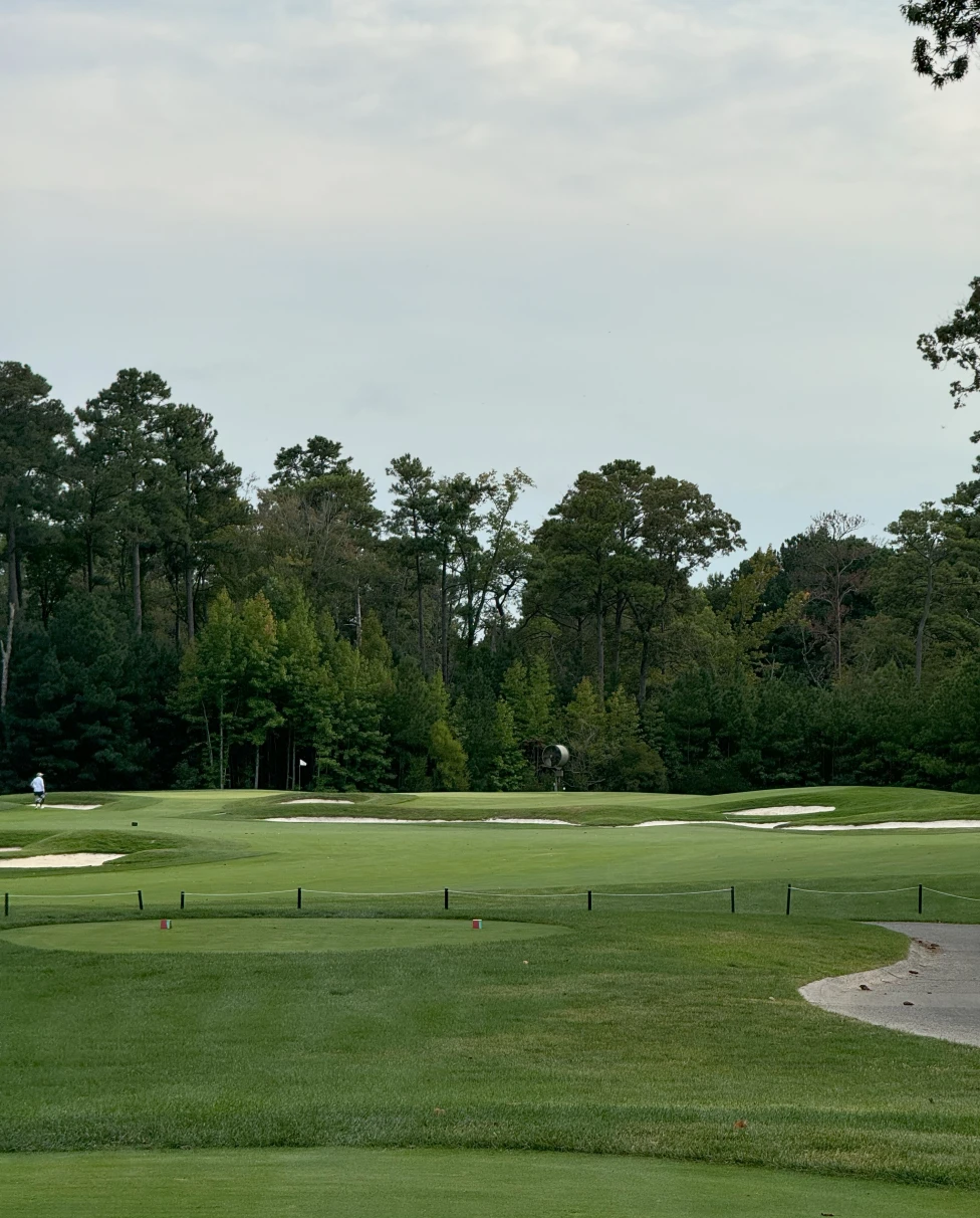A golf course during the daytime