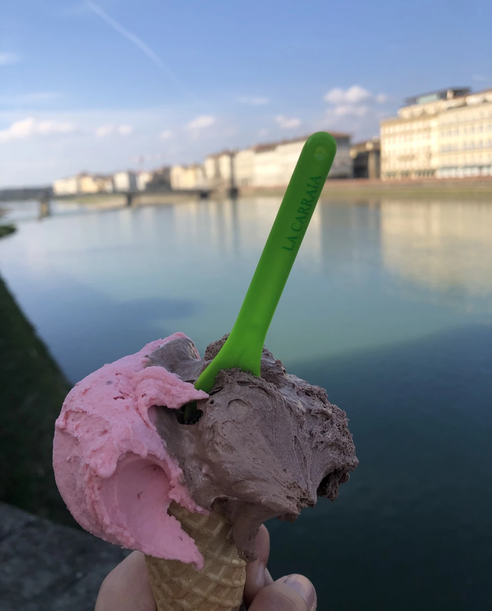 A cone of gelato.