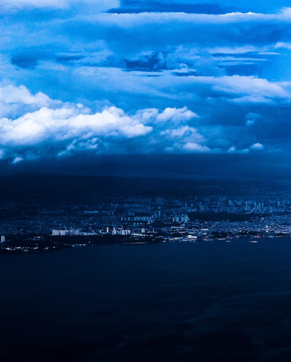 Aerial photo of city buildings
